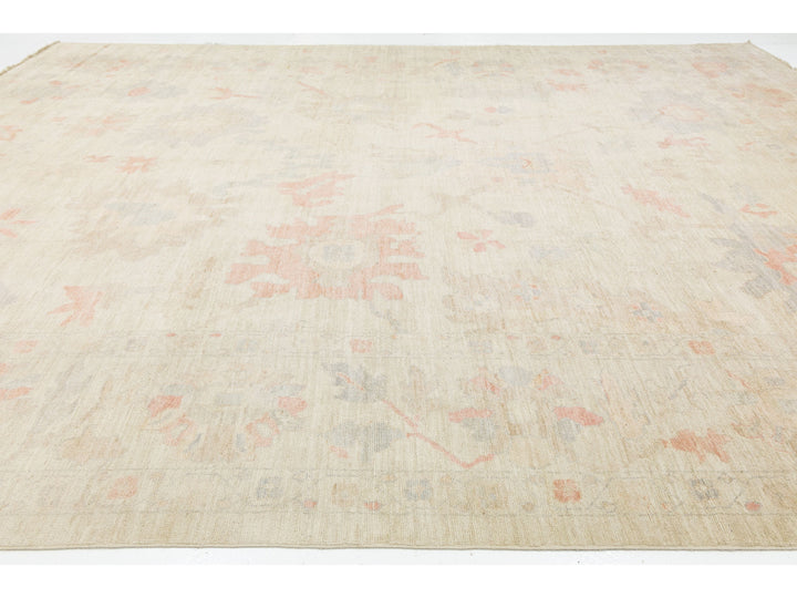 Modern Oushak Wool Rug 12 X 16