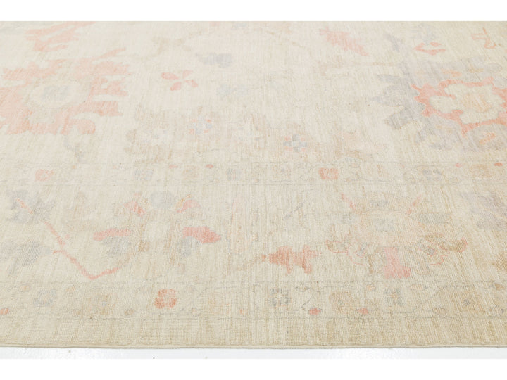 Modern Oushak Wool Rug 12 X 16