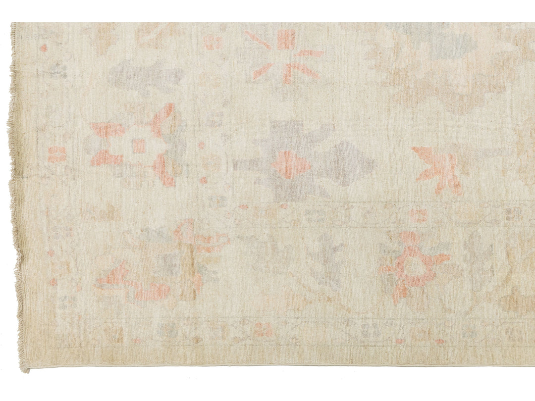 Modern Oushak Wool Rug 12 X 16