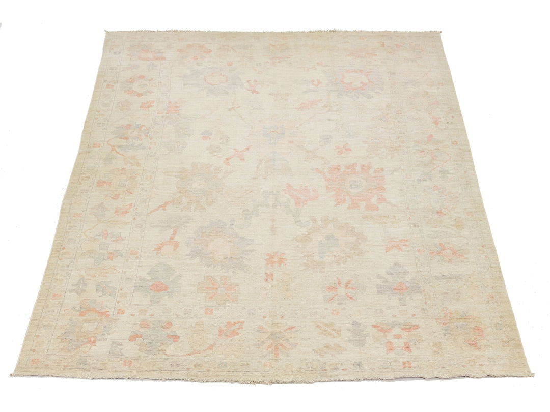 Modern Oushak Wool Rug 12 X 16