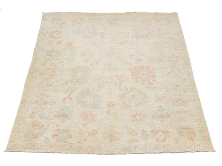 Modern Oushak Wool Rug 12 X 16
