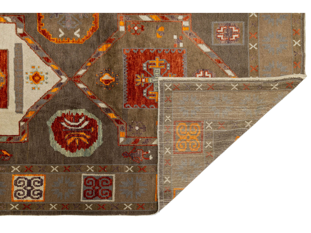 Modern Turkish Kars Wool Rug 10 X 14