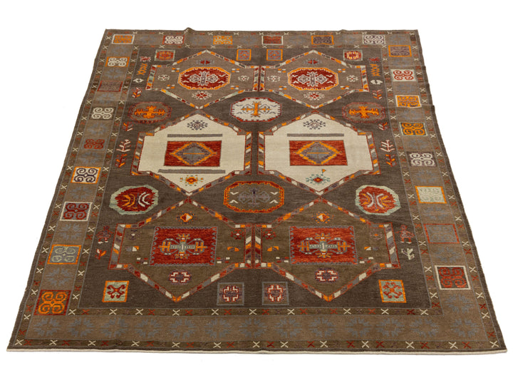 Modern Turkish Kars Wool Rug 10 X 14