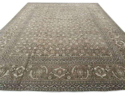 Antique Tabriz Wool Rug 12 X 16