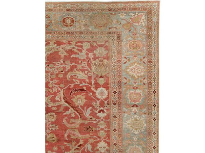 Antique Persian Sultanabad Wool Rug 14 X 21