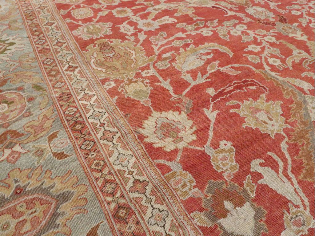 Antique Persian Sultanabad Wool Rug 14 X 21