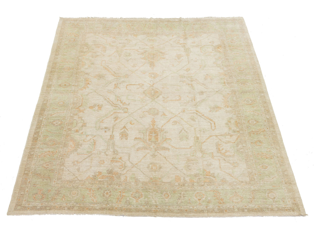 Modern Oushak Wool Rug 12 X 15