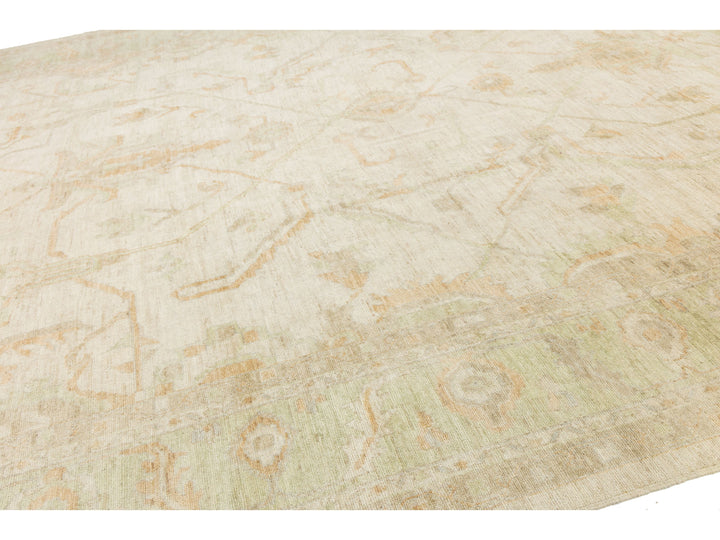 Modern Oushak Wool Rug 12 X 15