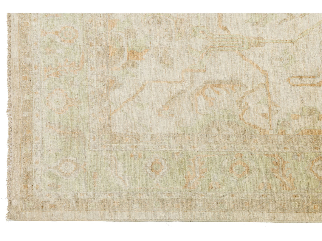 Modern Oushak Wool Rug 12 X 15