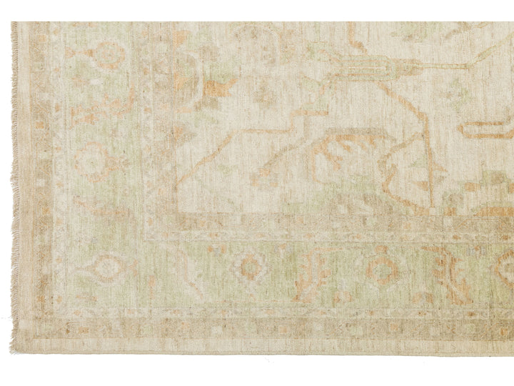 Modern Oushak Wool Rug 12 X 15