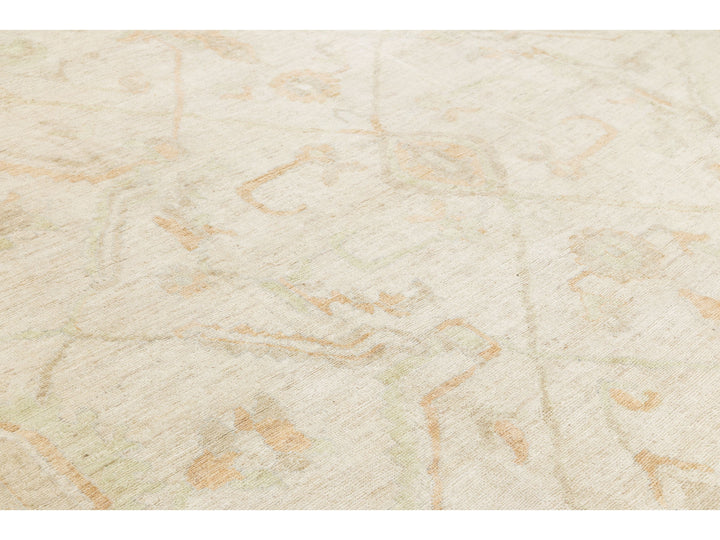 Modern Oushak Wool Rug 12 X 15