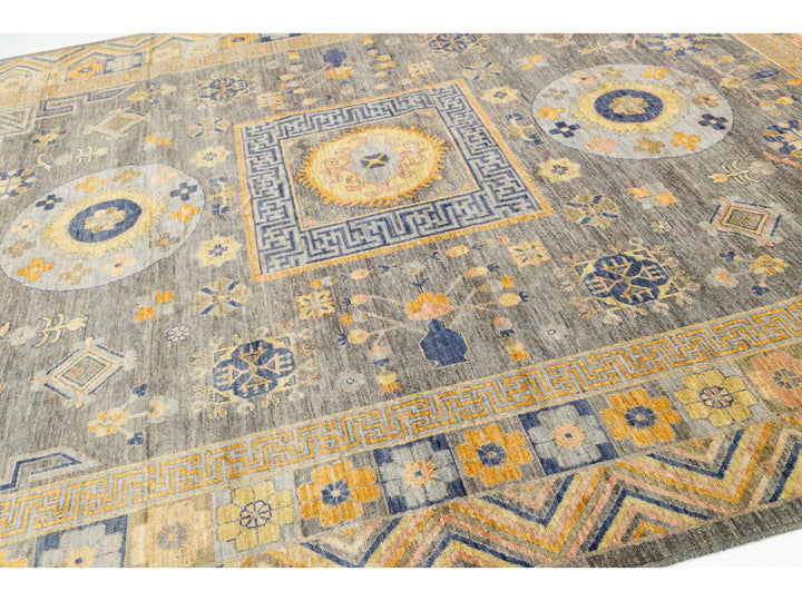 Modern Khotan Wool Rug 10 X 12