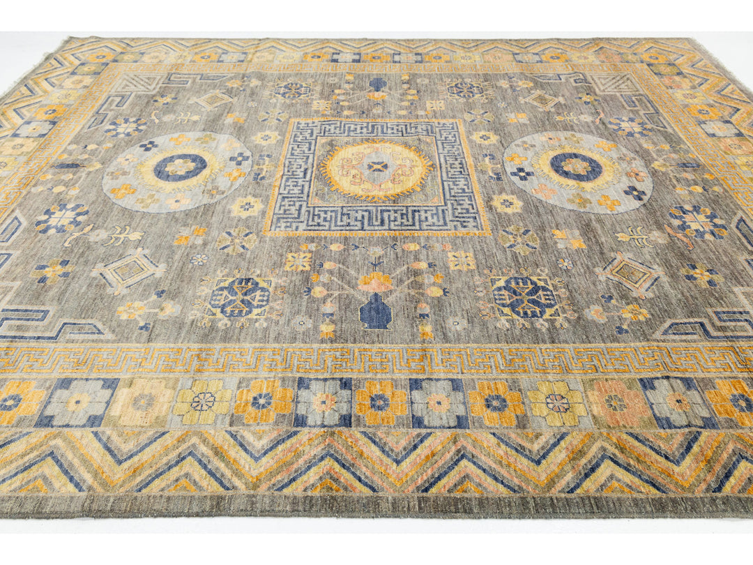 Modern Khotan Wool Rug 10 X 12