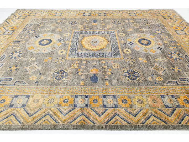 Modern Khotan Wool Rug 10 X 12