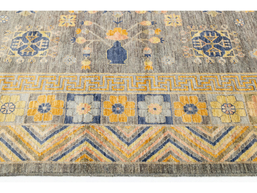 Modern Khotan Wool Rug 10 X 12