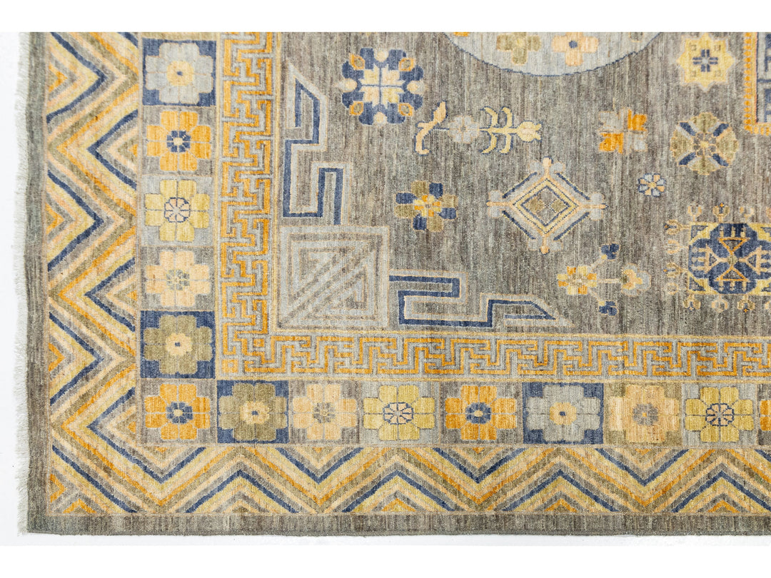 Modern Khotan Wool Rug 10 X 12