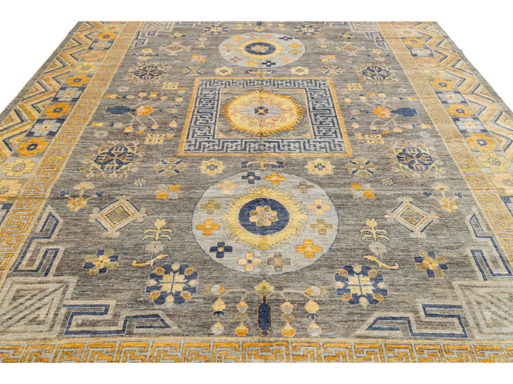 Modern Khotan Wool Rug 10 X 12