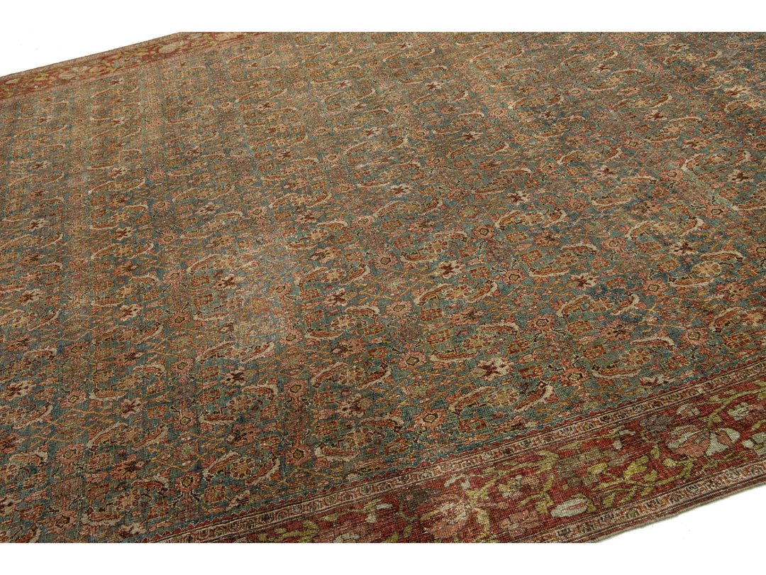 Antique Bidjar Wool Rug 9 X 13