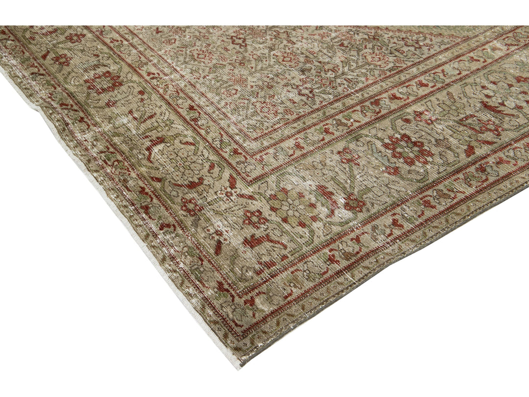Antique Mahal Wool Rug 10 X 21