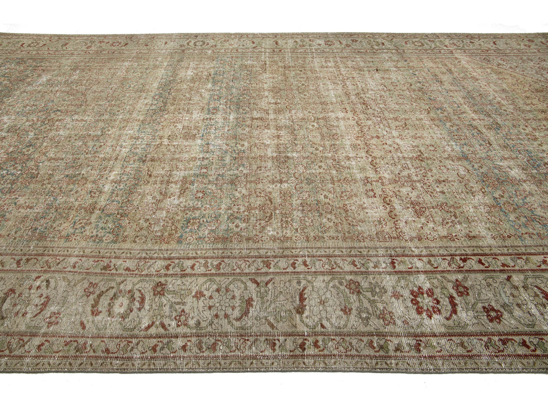 Antique Mahal Wool Rug 10 X 21