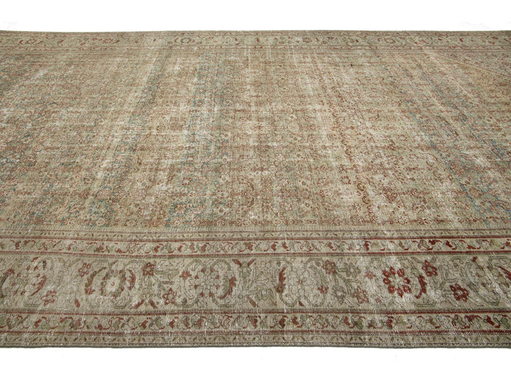 Antique Mahal Wool Rug 10 X 21