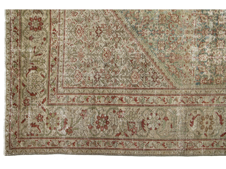 Antique Mahal Wool Rug 10 X 21