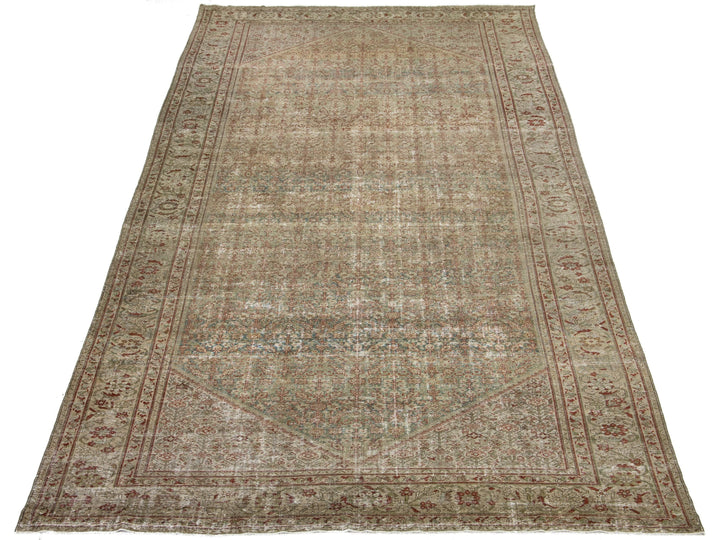 Antique Mahal Wool Rug 10 X 21