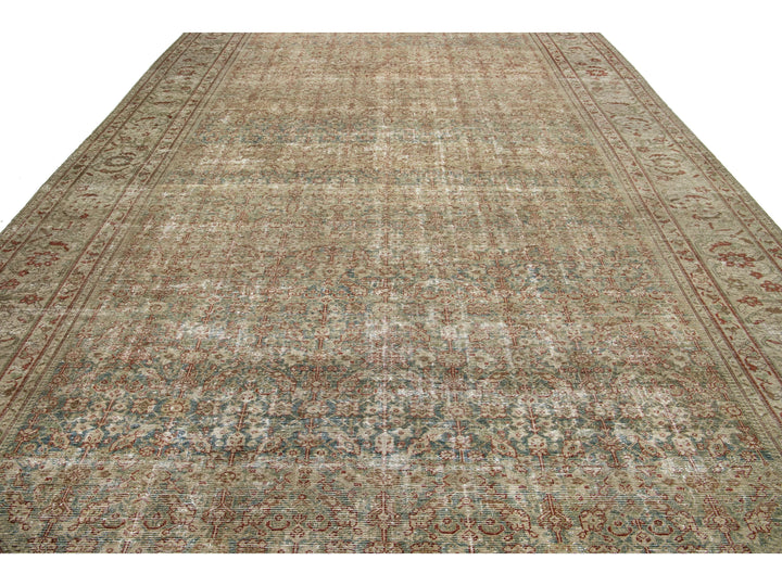 Antique Mahal Wool Rug 10 X 21