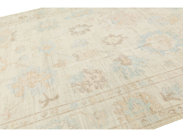 Modern Oushak Wool Rug 10 X 14