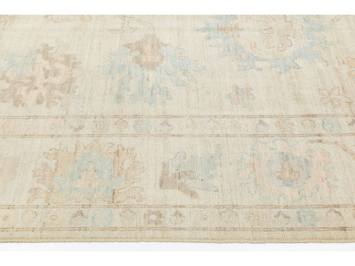 Modern Oushak Wool Rug 10 X 14