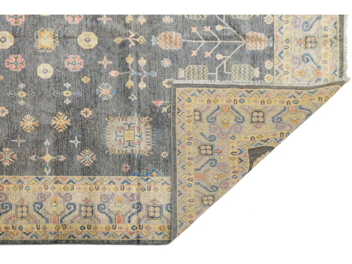 Modern Khotan Wool Rug 10 X 14