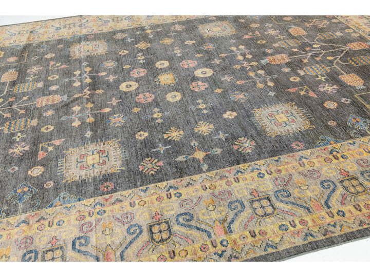 Modern Khotan Wool Rug 10 X 14