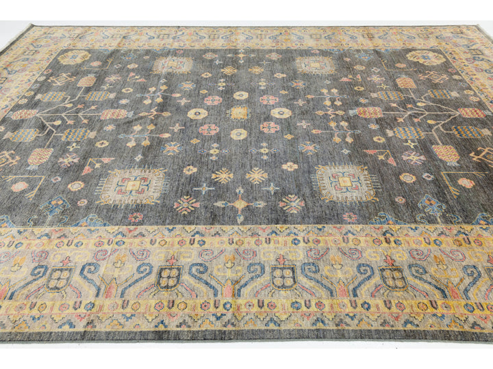 Modern Khotan Wool Rug 10 X 14