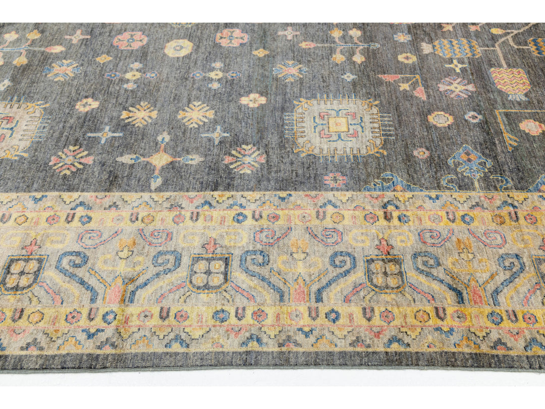 Modern Khotan Wool Rug 10 X 14