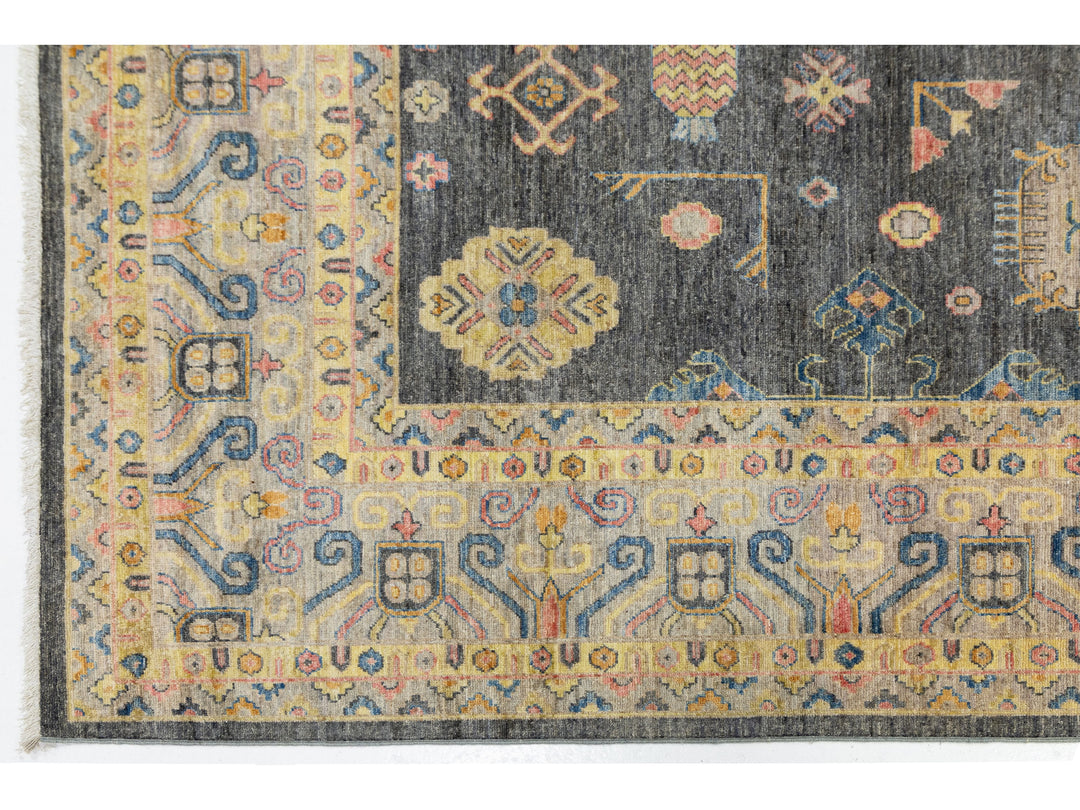 Modern Khotan Wool Rug 10 X 14