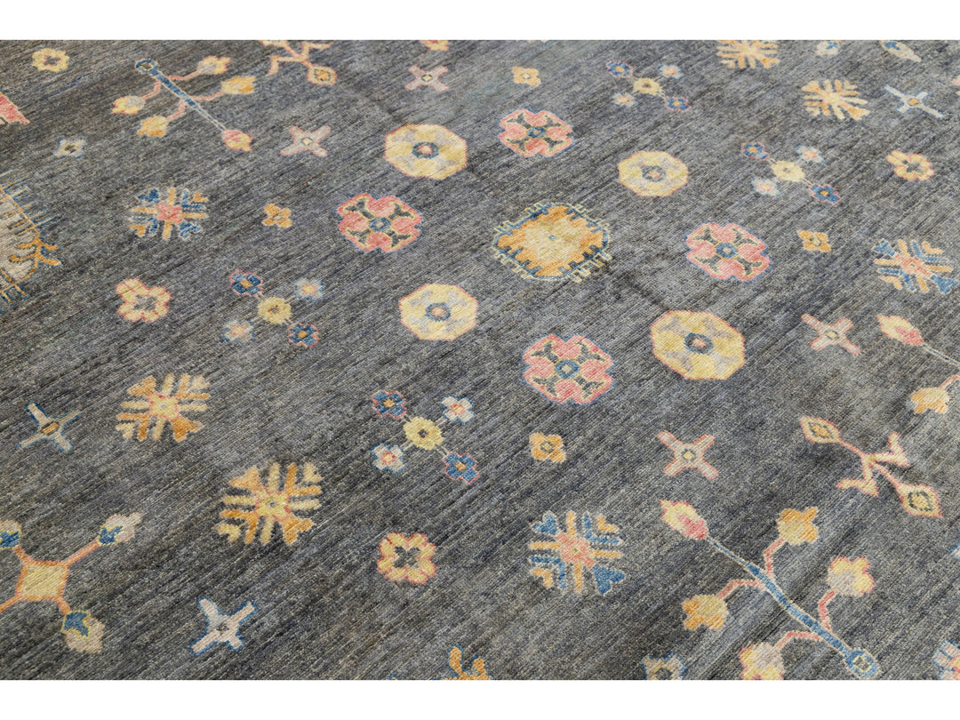 Modern Khotan Wool Rug 10 X 14