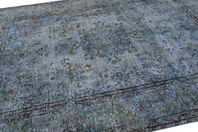 Vintage Overdyed Wool Rug 7 X 11