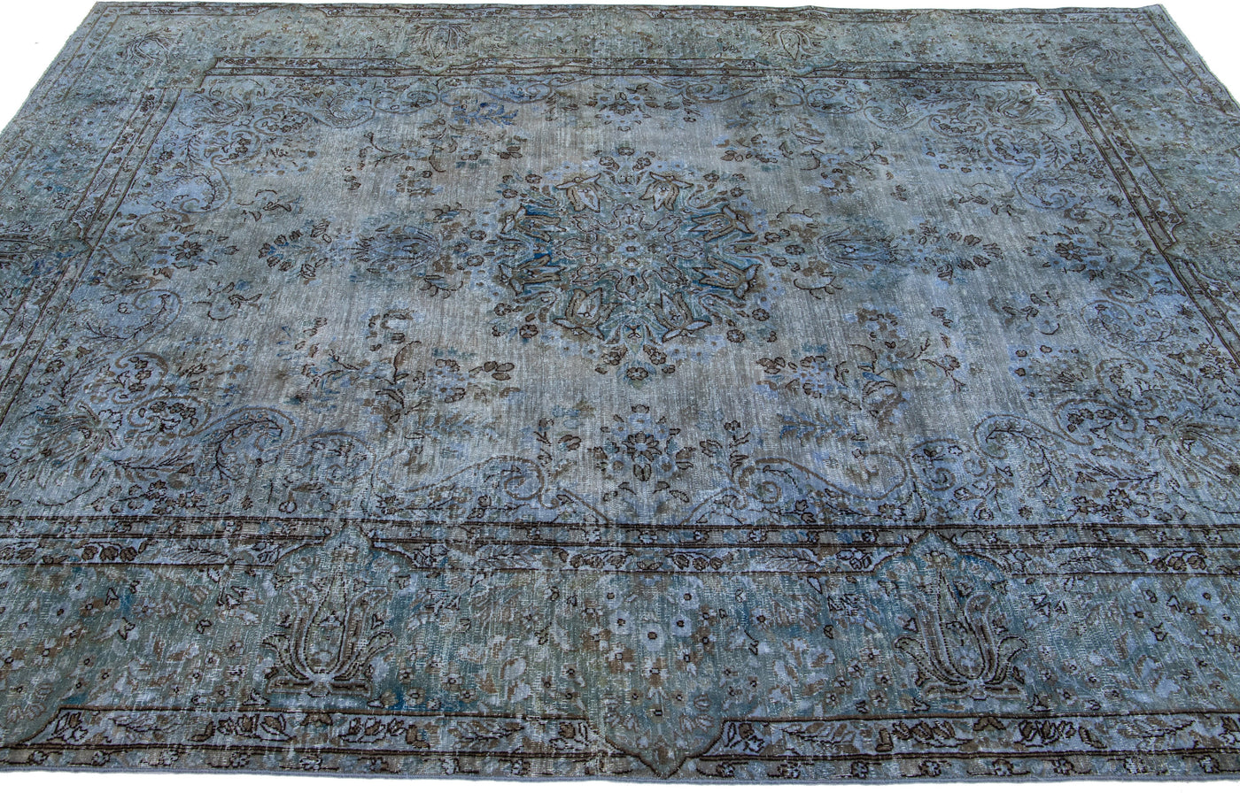 Vintage Overdyed Wool Rug 7 X 11