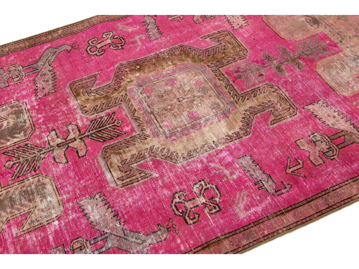 Vintage Distressed Wool Rug 4 X 10