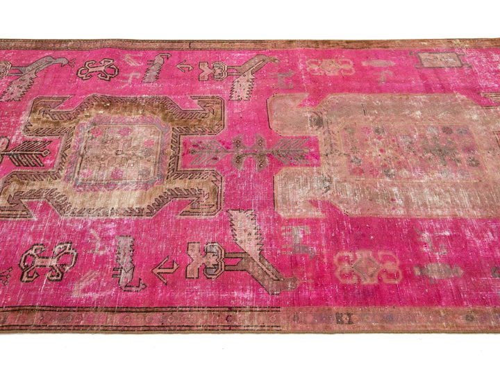 Vintage Distressed Wool Rug 4 X 10
