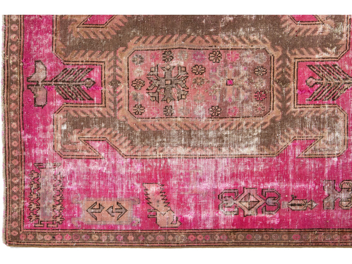 Vintage Distressed Wool Rug 4 X 10