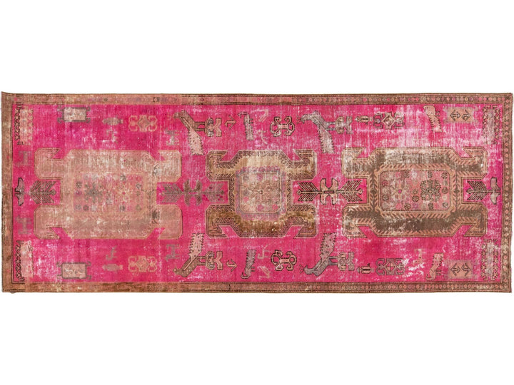 Vintage Distressed Wool Rug 4 X 10