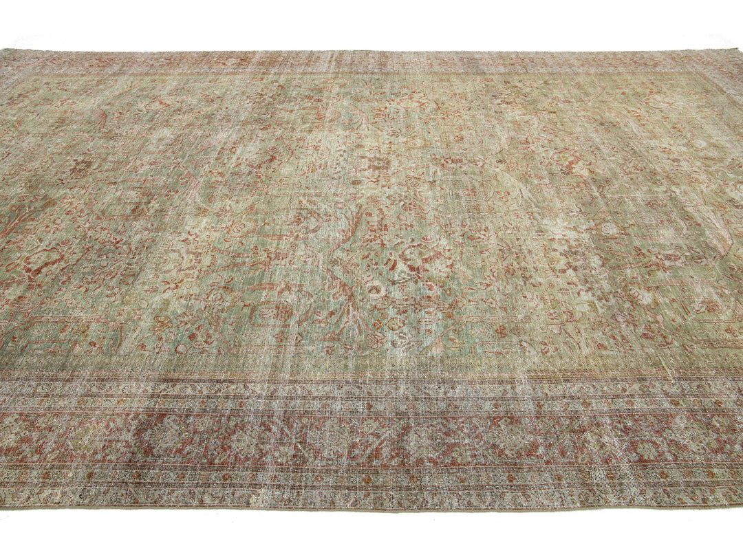 Antique Mahal Wool Rug 10 X 16