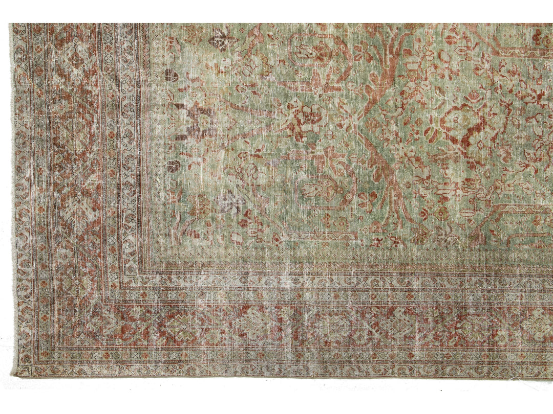 Antique Mahal Wool Rug 10 X 16