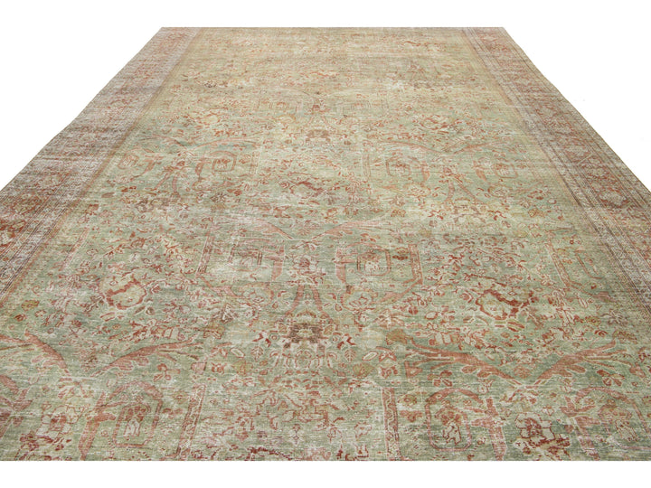 Antique Mahal Wool Rug 10 X 16