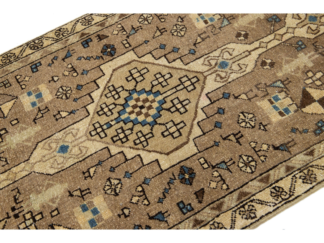Vintage Distressed Wool Rug 3 X 15