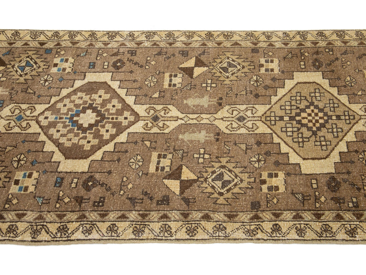 Vintage Distressed Wool Rug 3 X 15
