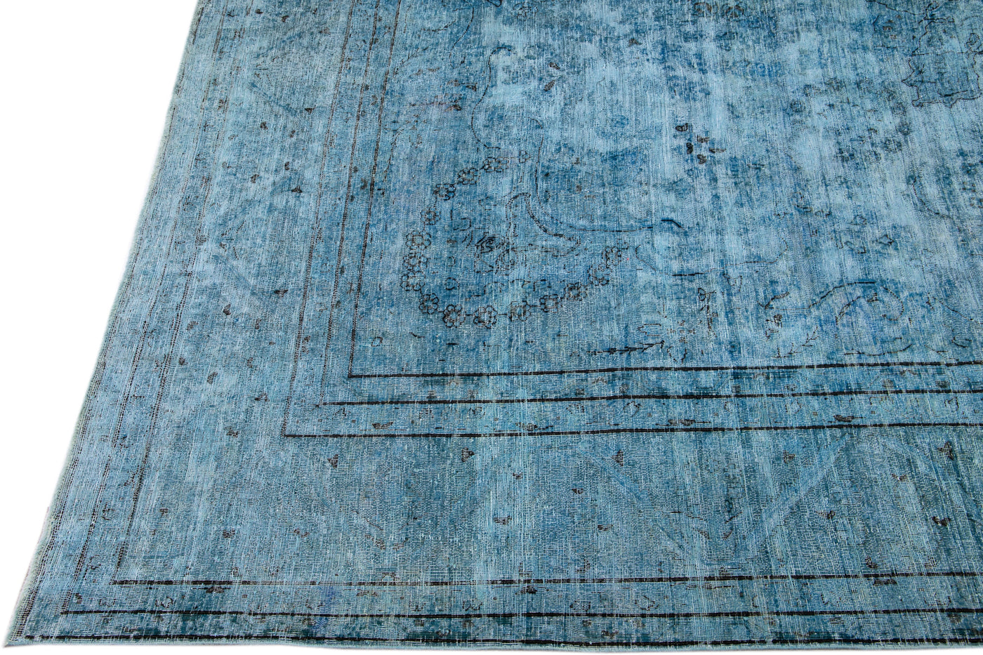 Vintage Overdyed Wool Rug 9 X 13