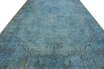 Vintage Overdyed Wool Rug 10 X 16