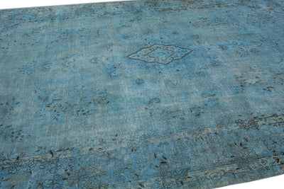 Vintage Overdyed Wool Rug 10 X 16